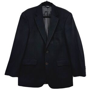 Marshall Fields Blazer Cashmere Black‎ Size 38R Single Breasted Standard Notch